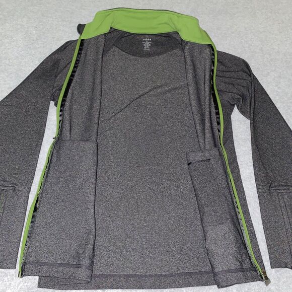 Zobha Athletic Jacket Women’s 6 Gray Green Essentials Full Zip‎ Yoga Active Gym - Picture 5 of 13